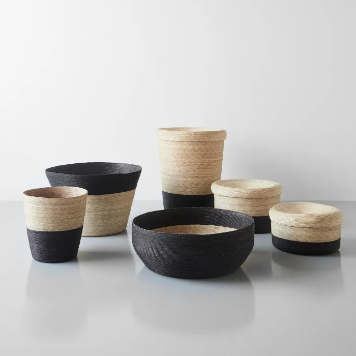 Round Shape Jute Wastebasket